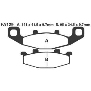 PASTIGLE FRENO EBC MESCOLA ORGANICA MOTO CODICE R1212900