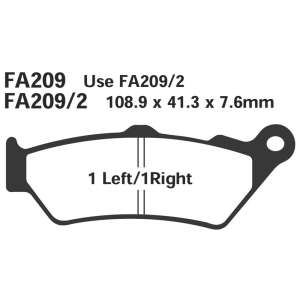 PASTIGLE FRENO EBC MESCOLA ORGANICA MOTO CODICE R1220902