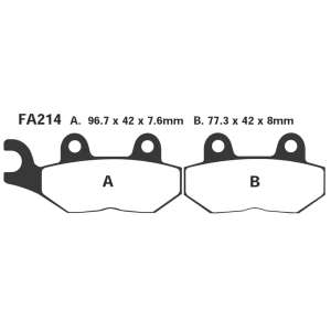 PASTIGLE FRENO EBC MESCOLA ORGANICA MOTO CODICE R1221400