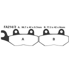 PASTIGLE FRENO EBC MESCOLA ORGANICA MOTO CODICE R1221402