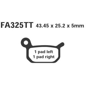 PASTIGLE FRENO EBC MESCOLA ORGANICA MOTO CODICE R1232500