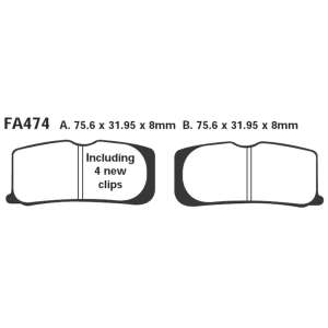 PASTIGLE FRENO EBC MESCOLA ORGANICA MOTO CODICE R1247400