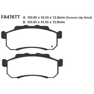 PASTIGLE FRENO TT EBC MESCOLA ORGANICA MOTO CODICE R1147600