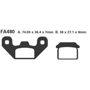 PASTIGLE FRENO EBC MESCOLA ORGANICA MOTO CODICE R1248000