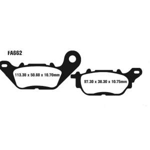 PASTIGLE FRENO EBC MESCOLA ORGANICA MOTO CODICE R1266200