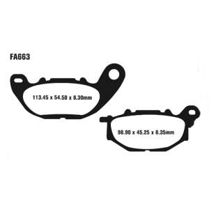 PASTIGLE FRENO EBC MESCOLA ORGANICA MOTO CODICE R1266300