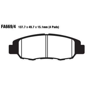 PASTIGLE FRENO EBC MESCOLA ORGANICA MOTO CODICE R1266904