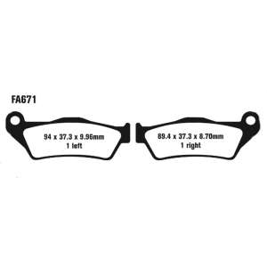 PASTIGLE FRENO EBC MESCOLA ORGANICA MOTO CODICE R1267100