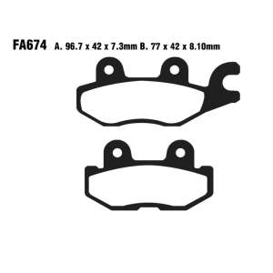 PASTIGLE FRENO EBC MESCOLA ORGANICA MOTO CODICE R1267400