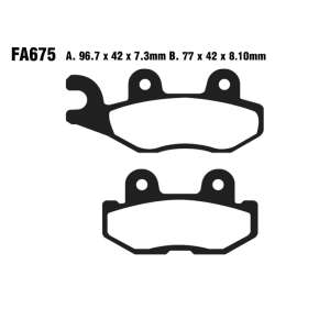 PASTIGLE FRENO EBC MESCOLA ORGANICA MOTO CODICE R1267500