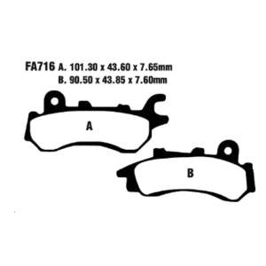 PASTIGLE FRENO EBC MESCOLA ORGANICA MOTO CODICE R1271600