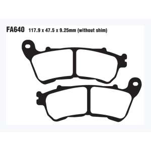 PASTIGLE FRENO EBC MESCOLA ORGANICA MOTO CODICE R1264000