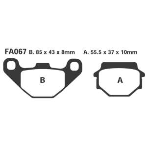 PASTIGLE FRENO EBC MESCOLA CARBON SCOOTER CODICE R2306700