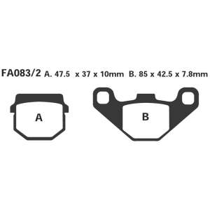 PASTIGLE FRENO EBC MESCOLA ORGANICA SCOOTER CODICE R1608302