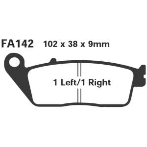 PASTIGLE FRENO EBC MESCOLA CARBON SCOOTER CODICE R2314200