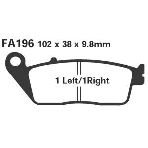 PASTIGLE FRENO EBC MESCOLA CARBON SCOOTER CODICE R2319600