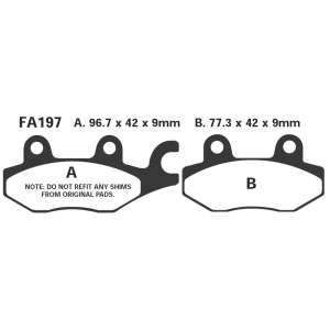 PASTIGLE FRENO EBC MESCOLA CARBON SCOOTER CODICE R2319700