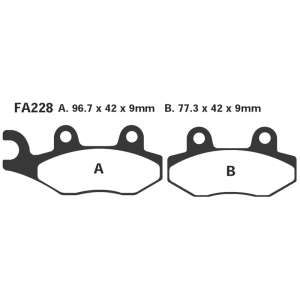 PASTIGLE FRENO EBC MESCOLA CARBON SCOOTER CODICE R2322800