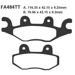 PASTIGLE FRENO EBC MESCOLA ORGANICA SCOOTER CODICE R1648400