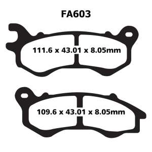 PASTIGLE FRENO EBC MESCOLA ORGANICA SCOOTER CODICE R1660300