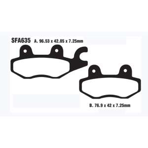 PASTIGLE FRENO EBC MESCOLA ORGANICA SCOOTER CODICE R1663500