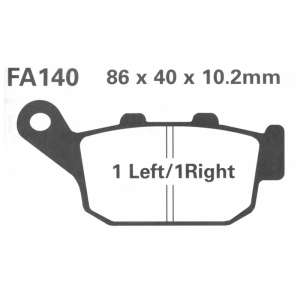 PASTIGLE FRENO EBC MESCOLA CARBON SCOOTER CODICE R2314000