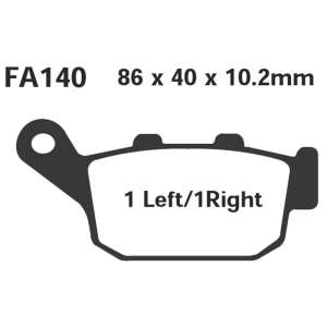 PASTIGLE FRENO EBC MESCOLA SINTER MOTO CODICE R1814000