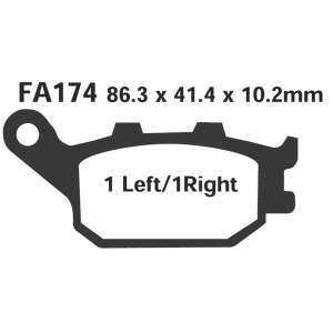PASTIGLE FRENO EBC MESCOLA SINTER MOTO CODICE R1817400