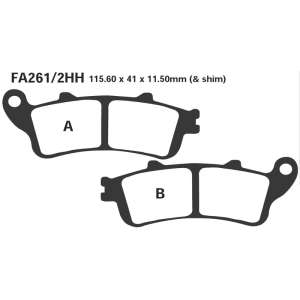 PASTIGLE FRENO EBC MESCOLA SINTER MOTO CODICE R1826102