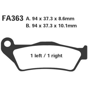 PASTIGLE FRENO EBC MESCOLA SINTER MOTO CODICE R1836300