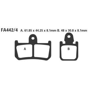 PASTIGLE FRENO EBC MESCOLA SINTER MOTO CODICE R1844204