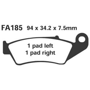 PASTIGLE FRENO EBC MESCOLA RACING MOTO CODICE R2118500