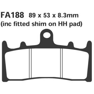 PASTIGLE FRENO EBC MESCOLA RACING MOTO CODICE R2118800