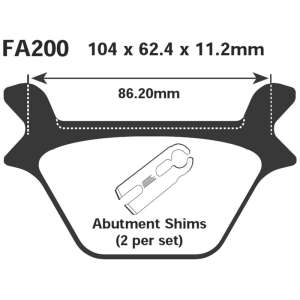 PASTIGLE FRENO EBC MESCOLA RACING MOTO CODICE R2120000