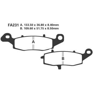 PASTIGLE FRENO EBC MESCOLA RACING MOTO CODICE R2123100