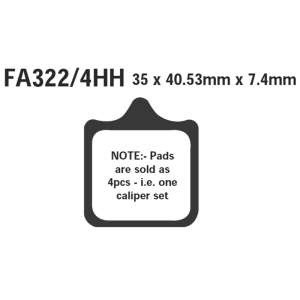 PASTIGLE FRENO EBC MESCOLA RACING MOTO CODICE R2132200