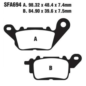 PASTIGLE FRENO EBC MESCOLA CARBON SCOOTER CODICE R2369400