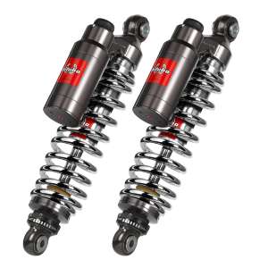 COPPIA posteriore - Interasse 321mm - Vaschetta unita - Regolazioni: precarico molla manuale   estensione   compressione - Molla CROMATA PER HARLEY DAVIDSON VRSCDX V-ROD NIGHT ROD SPECIAL  1131 ANNO  2007 - 2007