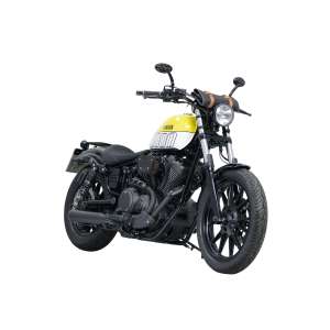 Scarico YAMAHA XV950 2013 - 2014 - 2015 - 2016   Sistema di scarico FALCON Double Groove Slip on acciaio inossidabile rivestito colore nero-opaco