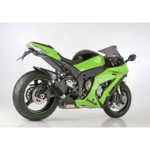 Scarico KAWASAKI ZX-10R SE anno  2018 terminale di scarico HURRIC Lap 1 Slip on in acciaio inossidabile rivestito/silenziatore acciaio inossidabile lucidato colore nero-opaco