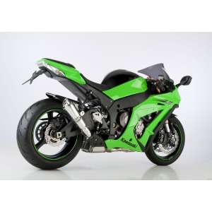 Scarico KAWASAKI ZX-10R SE anno  2018 terminale di scarico HURRIC SP Slip on in acciaio inossidabile lucidato colore argento