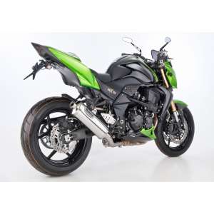 Scarico KAWASAKI Z750 anno  2007 - 2008 - 2009 - 2010   terminale di scarico HURRIC Rac 1 Slip on in Alluminio lucidato colore argento