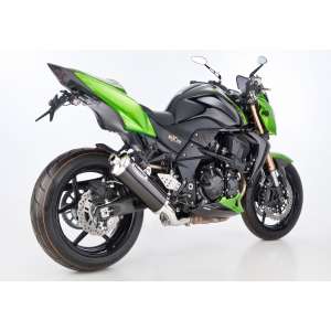 Scarico KAWASAKI Z750 anno  2007 - 2008 - 2009 - 2010   terminale di scarico HURRIC Rac 1 Slip on in carbonio colore carbonio