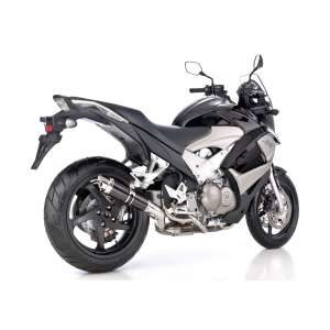 Scarico HONDA VFR800X Crossrunner anno  2011 - 2012 - 2013 - 2014   terminale di scarico HURRIC SP Slip on in carbonio colore carbonio