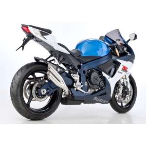 Scarico SUZUKI GSX-R 600 anno  2008 - 2009 - 2010   terminale di scarico HURRIC Pro 2 Slip on in acciaio inossidabile lucidato colore argento