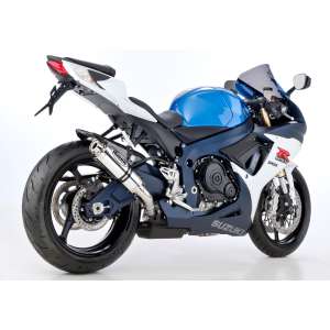 Scarico SUZUKI GSX-R 600 anno  2011 - 2012 - 2013 - 2014 - 2015 - 2016   terminale di scarico HURRIC Supersport Slip on in Alluminio lucidato colore argento
