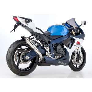 Scarico SUZUKI GSX-R 600 anno  2008 - 2009 - 2010   terminale di scarico HURRIC SP Slip on in acciaio inossidabile lucidato colore argento