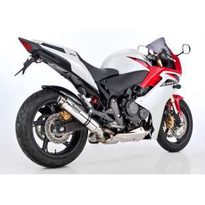 Scarico HONDA CB600 Hornet anno  2007 - 2008 - 2009 - 2010 - 2011 - 2012 - 2013   terminale di scarico HURRIC Supersport Slip on in Alluminio lucidato colore argento