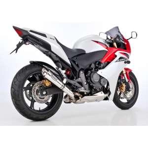 Scarico HONDA CB600 Hornet anno  2007 - 2008 - 2009 - 2010 - 2011 - 2012 - 2013   terminale di scarico HURRIC SP Slip on in acciaio inossidabile lucidato colore argento