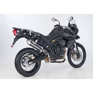 Scarico TRIUMPH Tiger 800 XRT anno  2018 terminale di scarico HURRIC Rac 1 Slip on in carbonio colore carbonio
